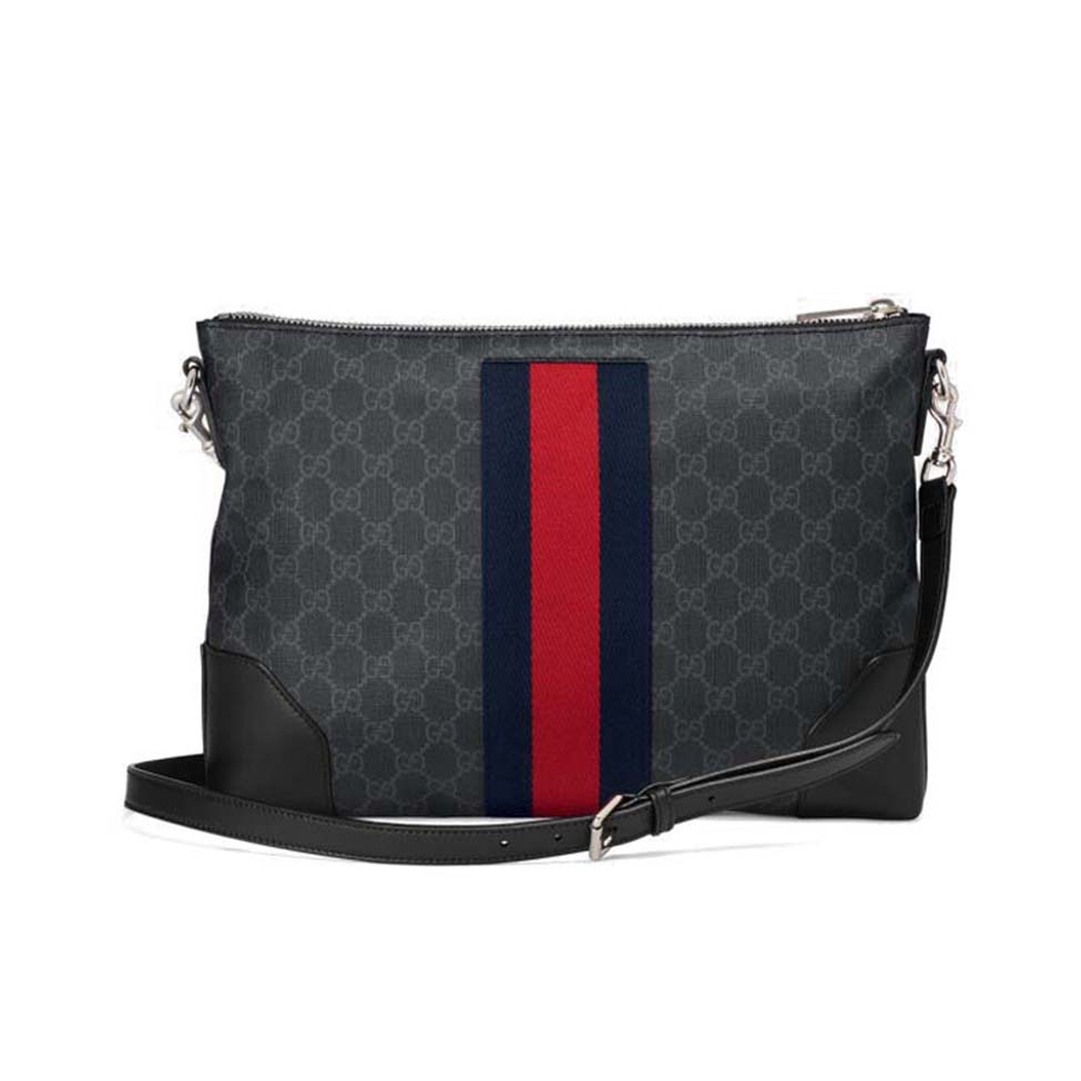 GUCCI GG BLACK MESSENGER 474139 (35.5*25*4cm)